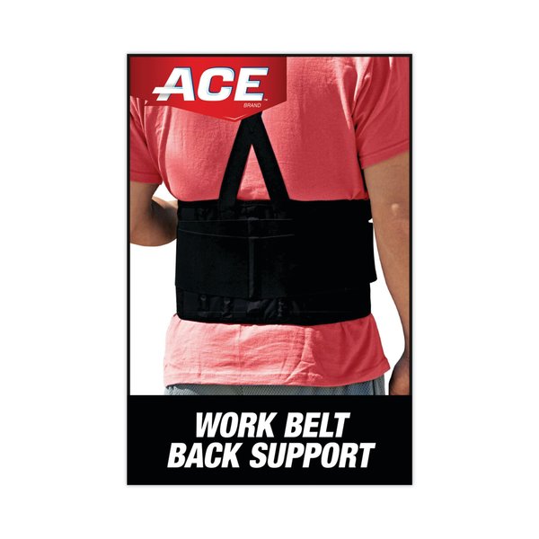 Ace Work Belt with Removable Suspenders, One-Size Adjustable, Black 208605